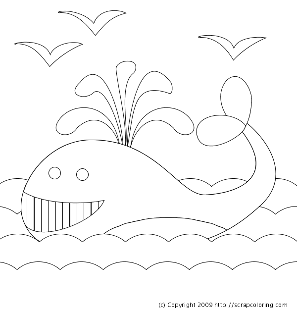 Whale coloring page