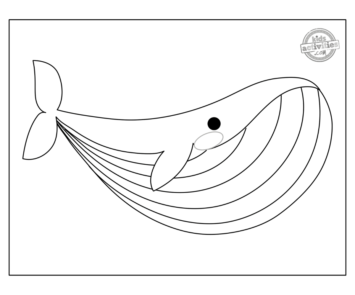Free printable blue whale coloring page kids activities blog