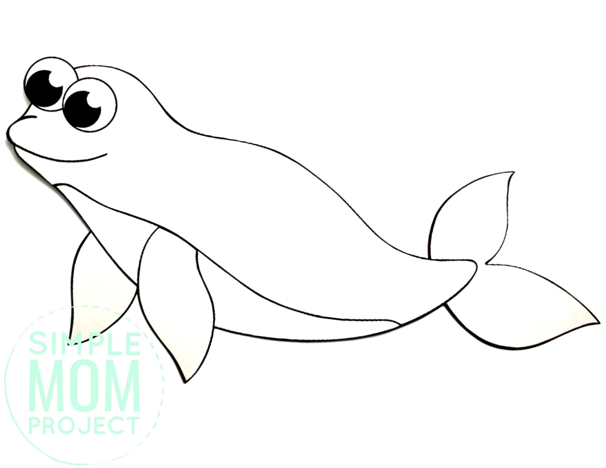 Free printable beluga whale template â simple mom project