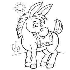 Top free printable donkey coloring pages online