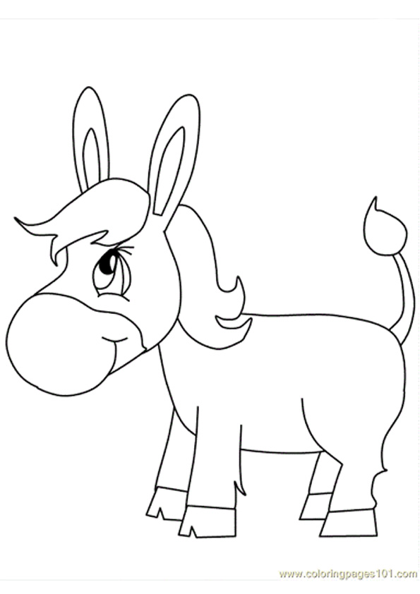 Coloring pages baby donkey coloring pages