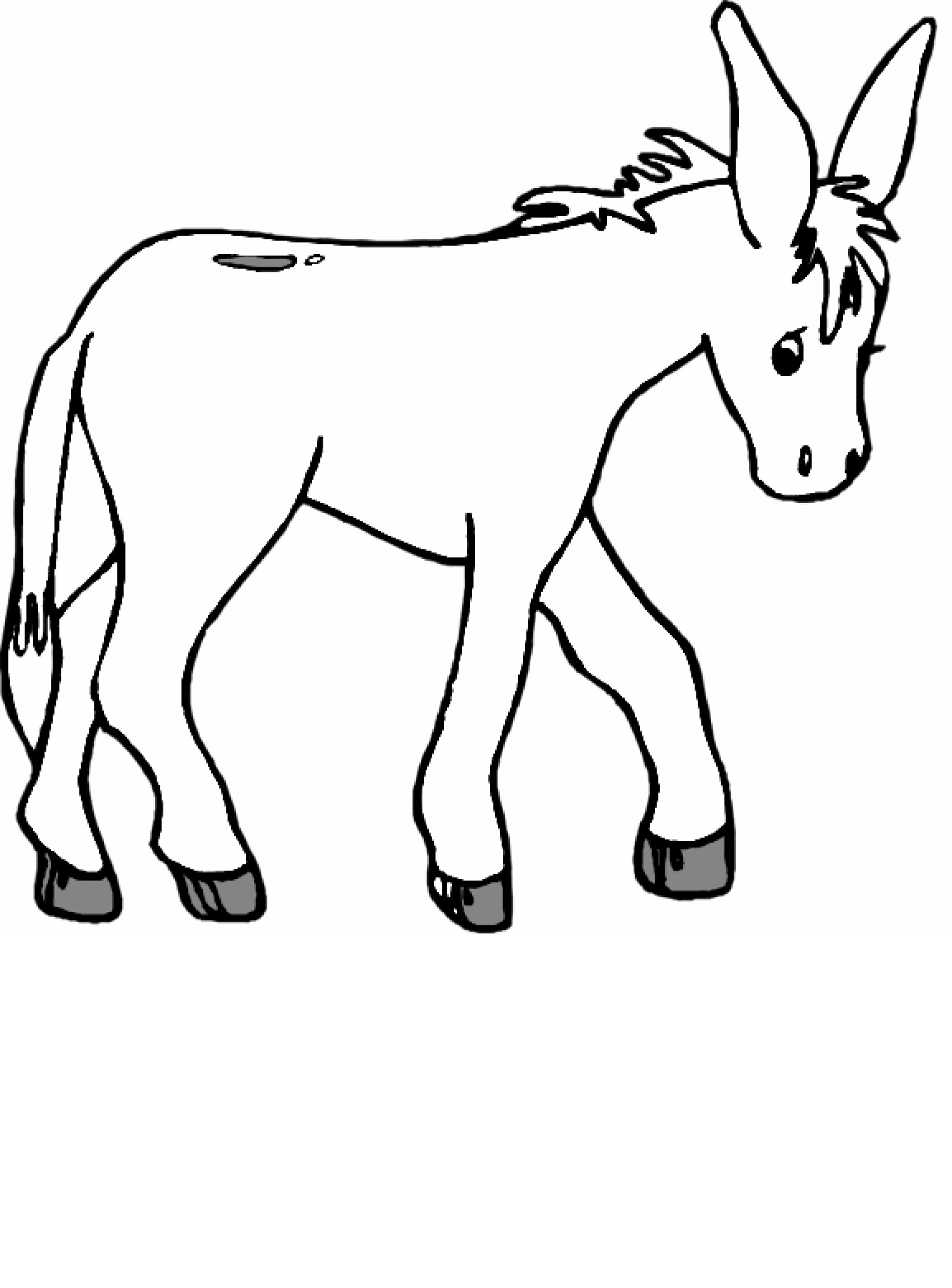 Free printable donkey coloring pages for kids