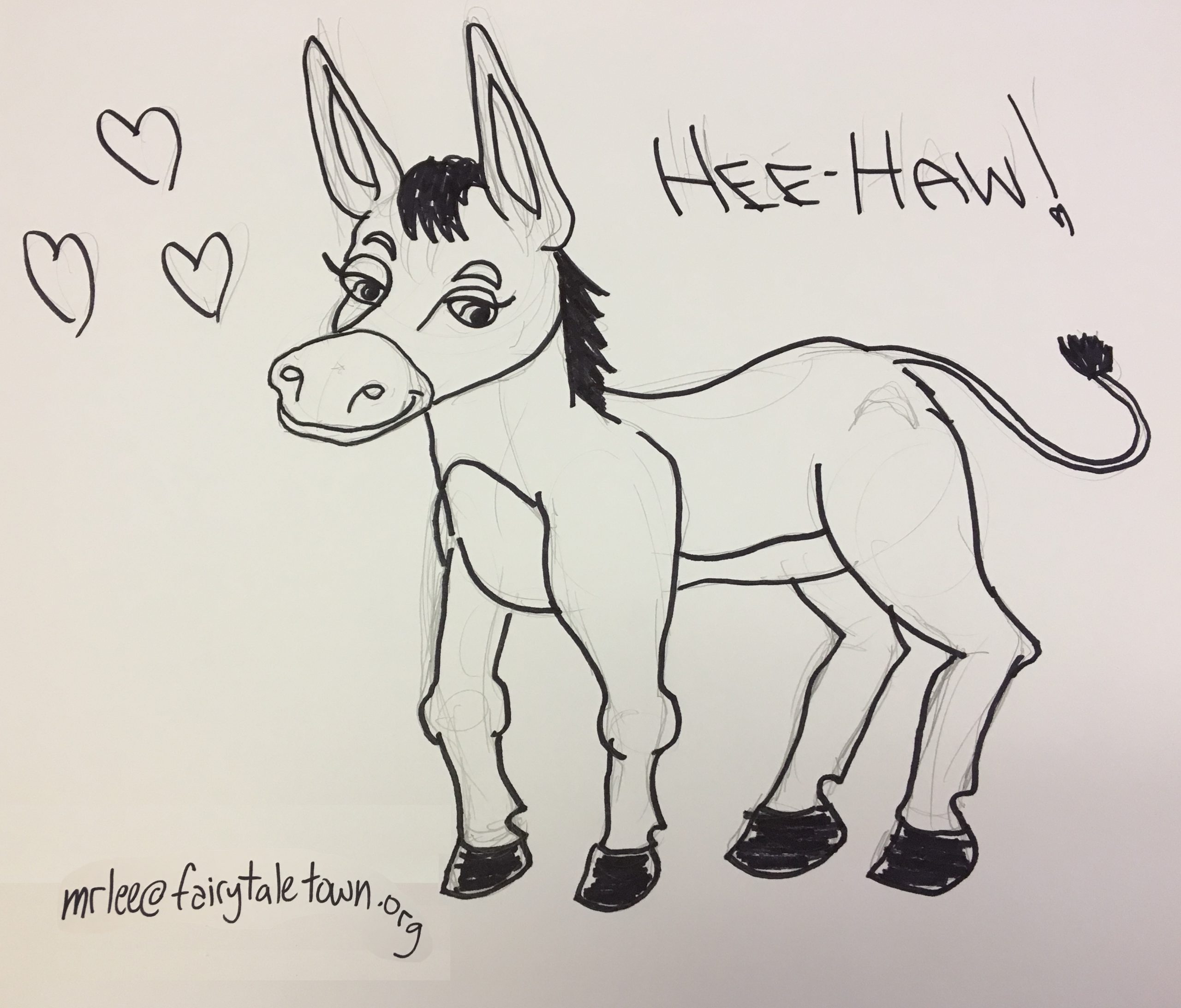 Donkey coloring page