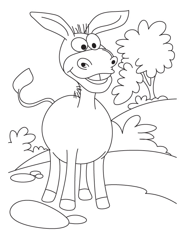 Free printable donkey coloring pages for kids