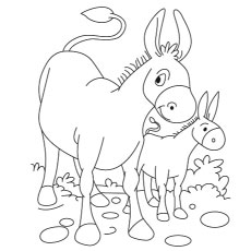 Top free printable donkey coloring pages online