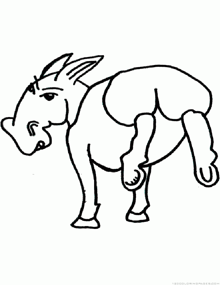 Donkey coloring pages