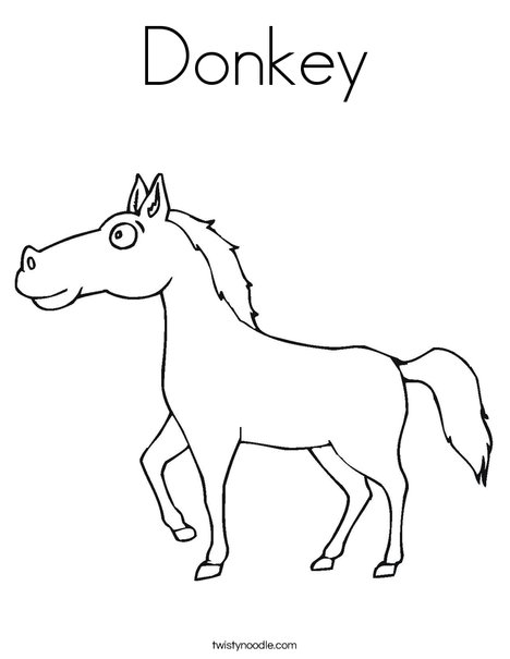 Donkey coloring page