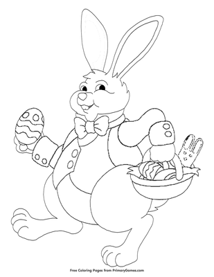 Easter bunny coloring page â free printable pdf from