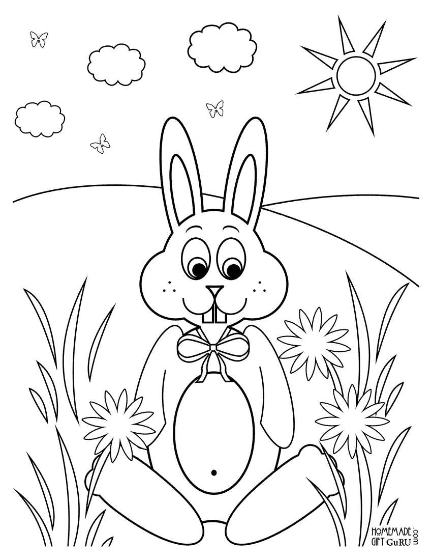 Bunny rabbit coloring pages