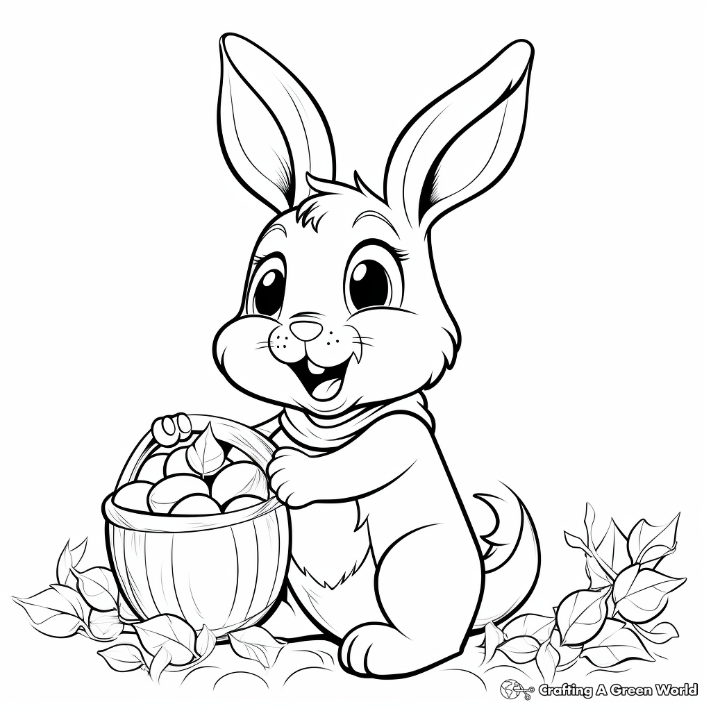 Easter bunny coloring pages