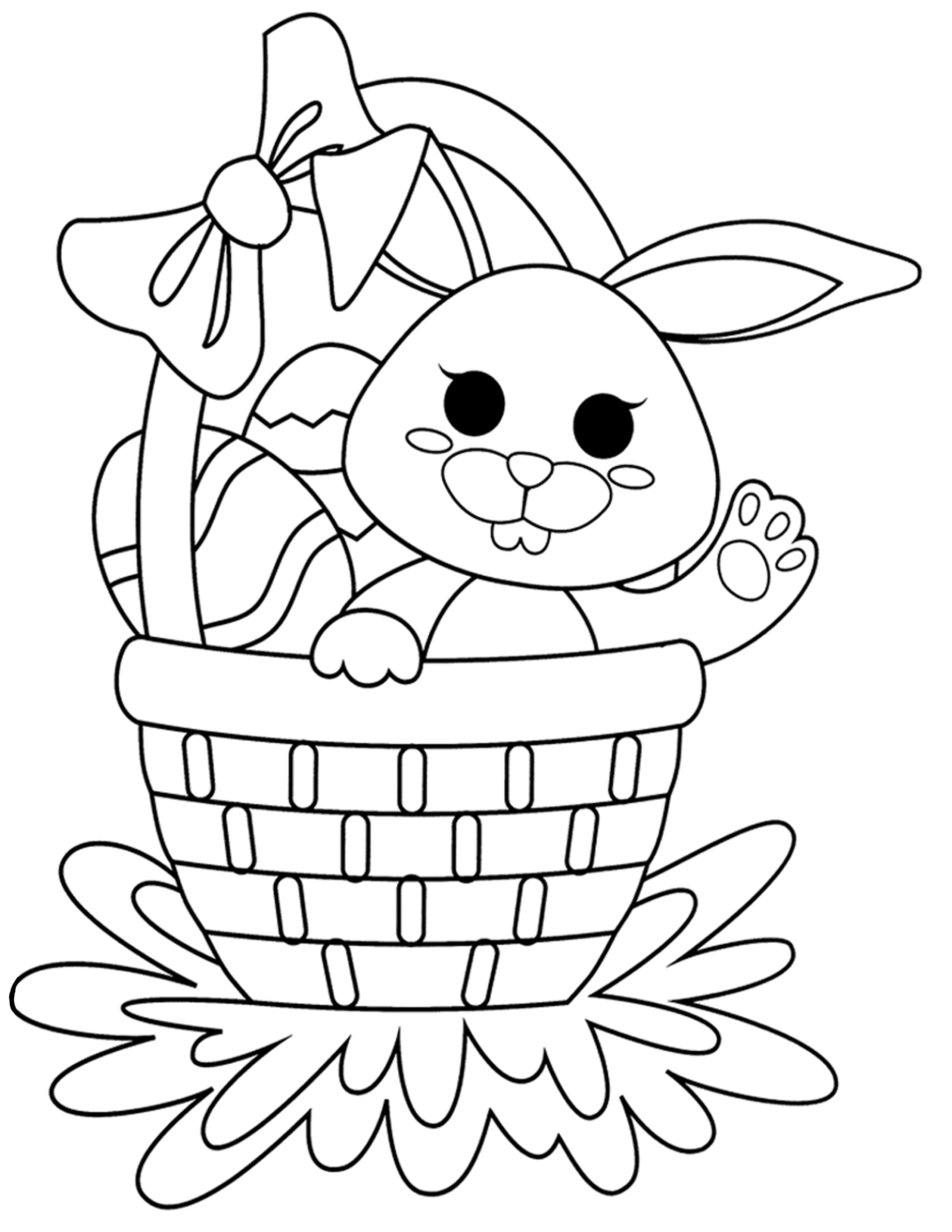 Easter bunny coloring page â kimmi the clown