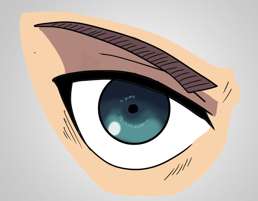 Drawing anime eyes
