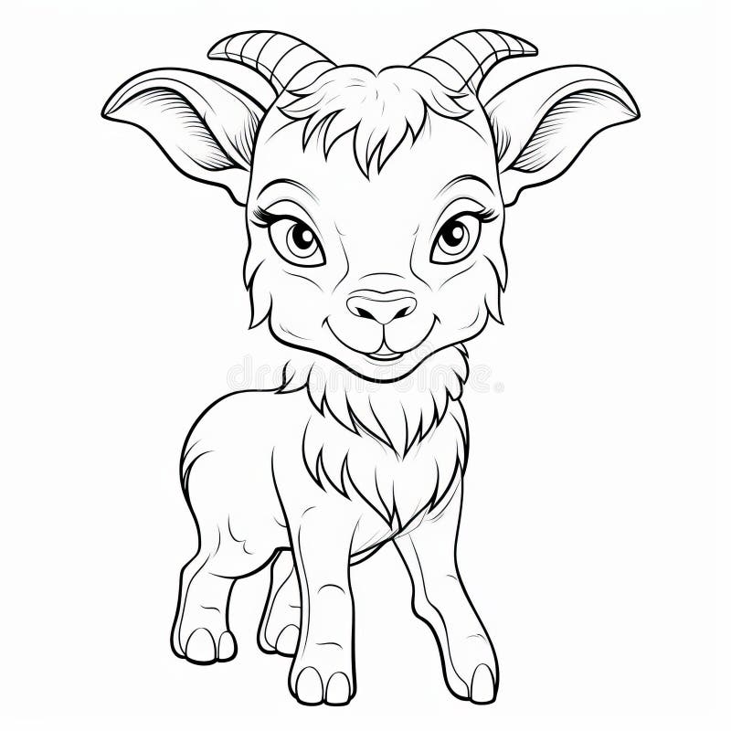 Coloring pages goat stock illustrations â coloring pages goat stock illustrations vectors clipart