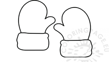 Green glove santa claus pdf coloring page