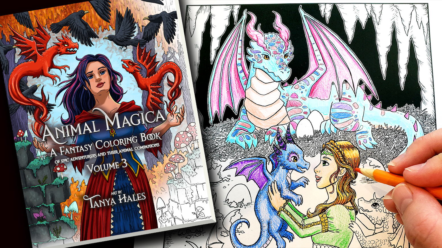 Animal magica an epic fantasy coloring book vol by tanya hales â