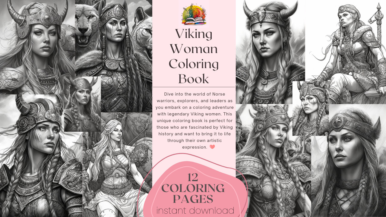 Buy viking woman coloring book women viking warrior coloring online in india