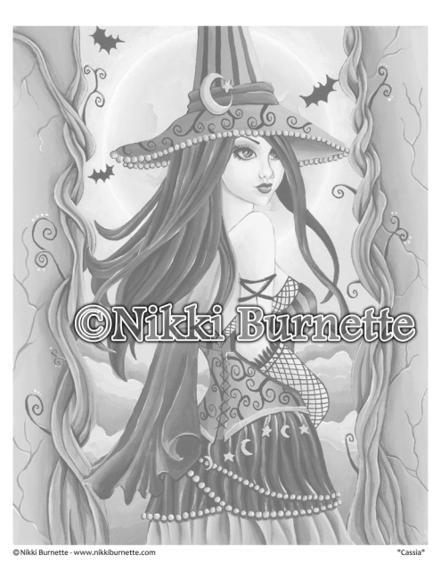 A halloween grayscale coloring book collection
