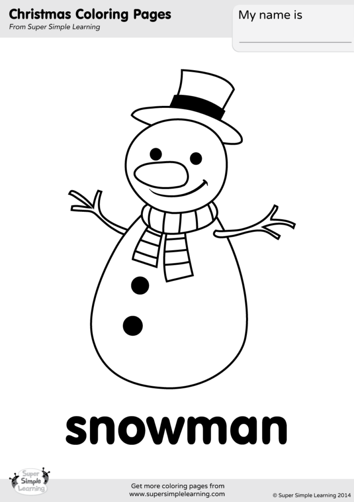 Snowman coloring page