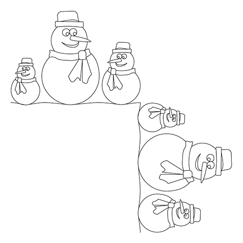 Snowman party family corner