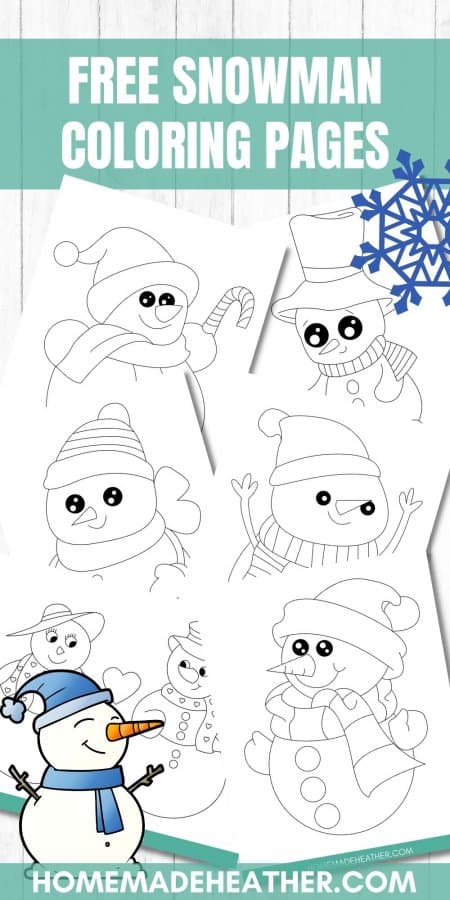 Free printable snowman coloring pages homemade heather