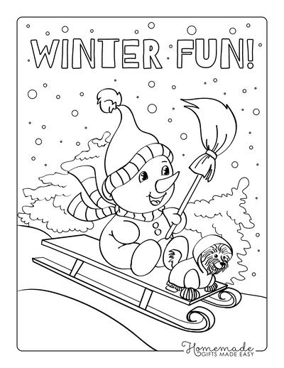 Best snowman coloring pages for kids adults