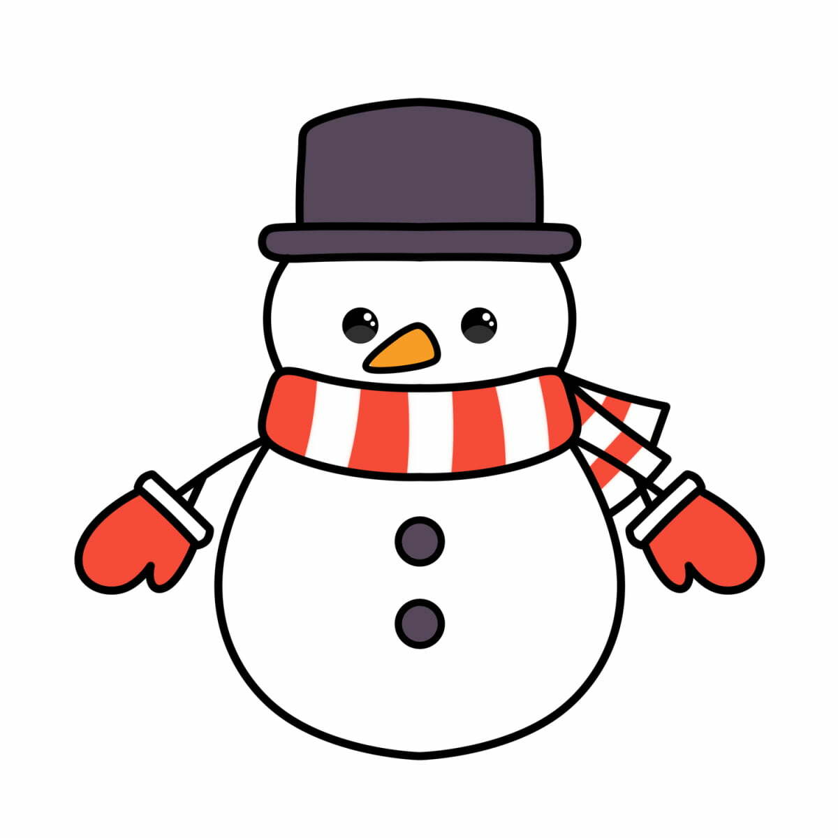 How to draw a snowman