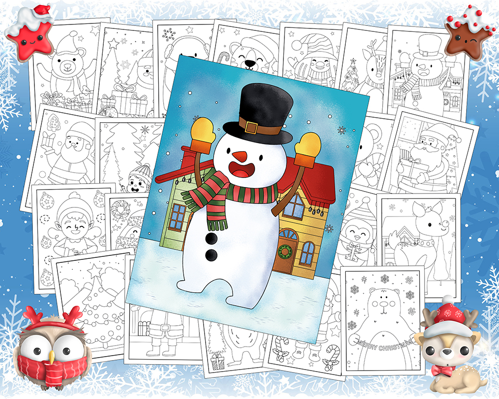 Pages printable coloring sheets christmas pdf digital christmas coloring pages made by teachers