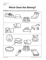 Which does not belong printable pre