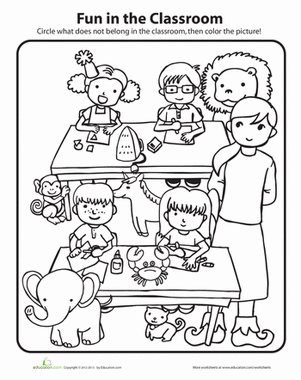 In the classroom worksheet education classroom worksheets daycare crafts