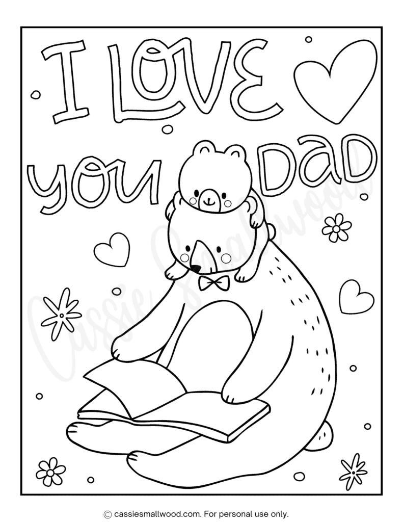 Cute fathers day coloring pages free printable