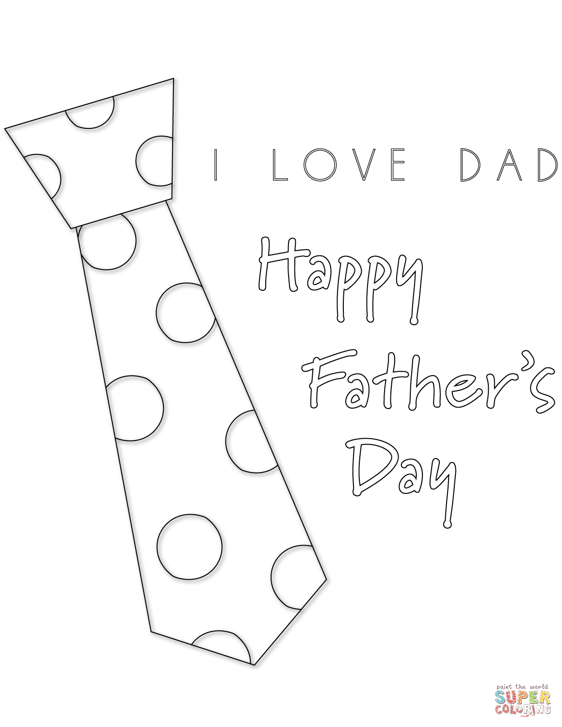 I love dad coloring page free printable coloring pages