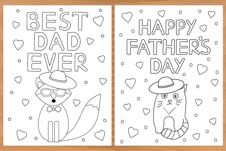 Dad coloring pages design bundles