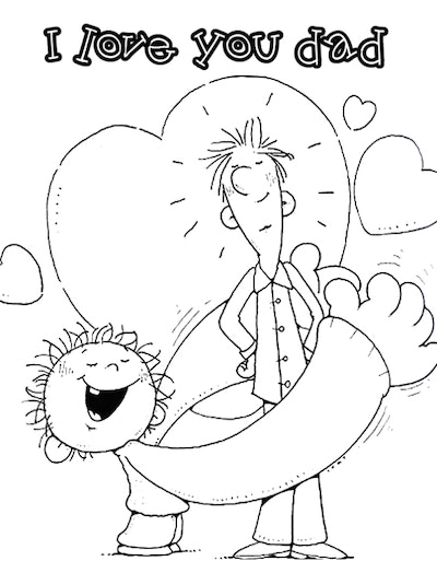 Happy fathers day coloring pages you can print from home