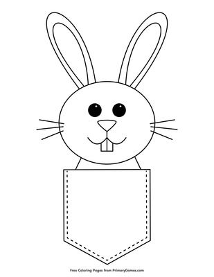 Pocket bunny coloring page â free printable pdf from