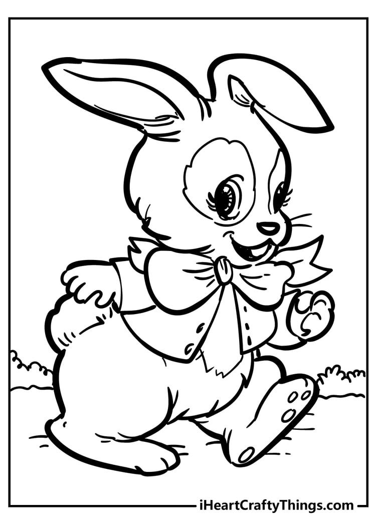 Rabbit coloring pages free printables