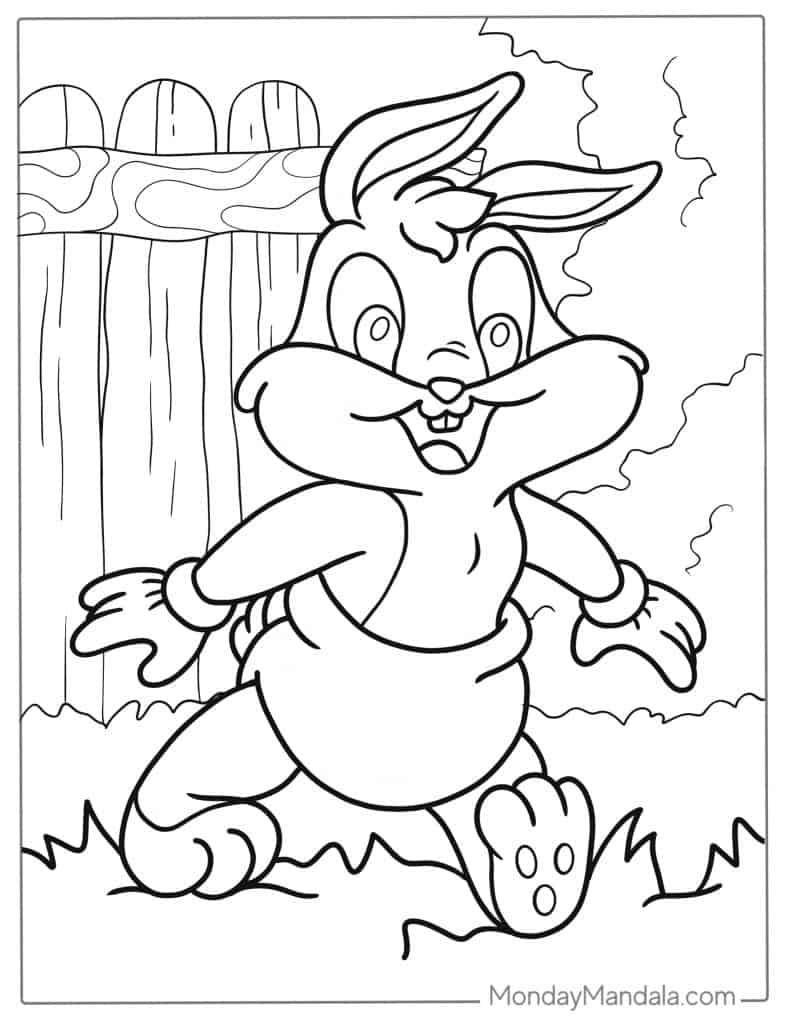 Rabbit coloring pages free pdf printables