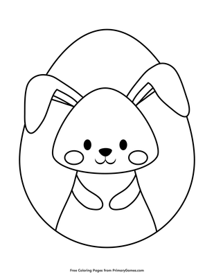 Bunny egg coloring page â free printable pdf from