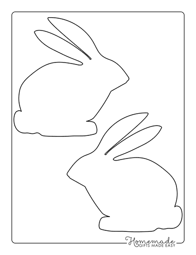 Free printable bunny templates for spring easter crafts