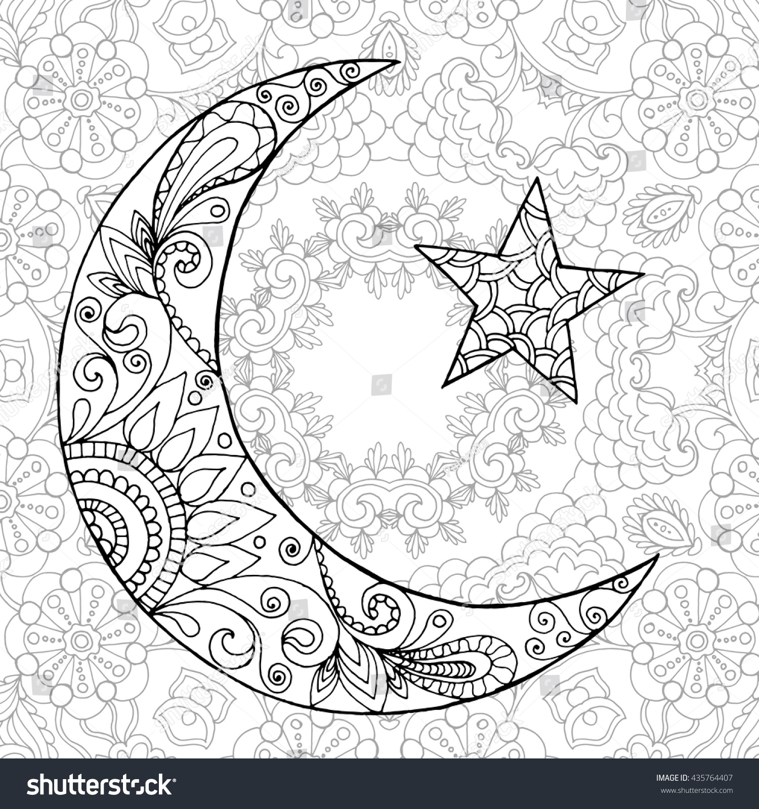 Hakuun ramadan kareem half moon greeting design liittyvã vektorikuva rojaltivapaa