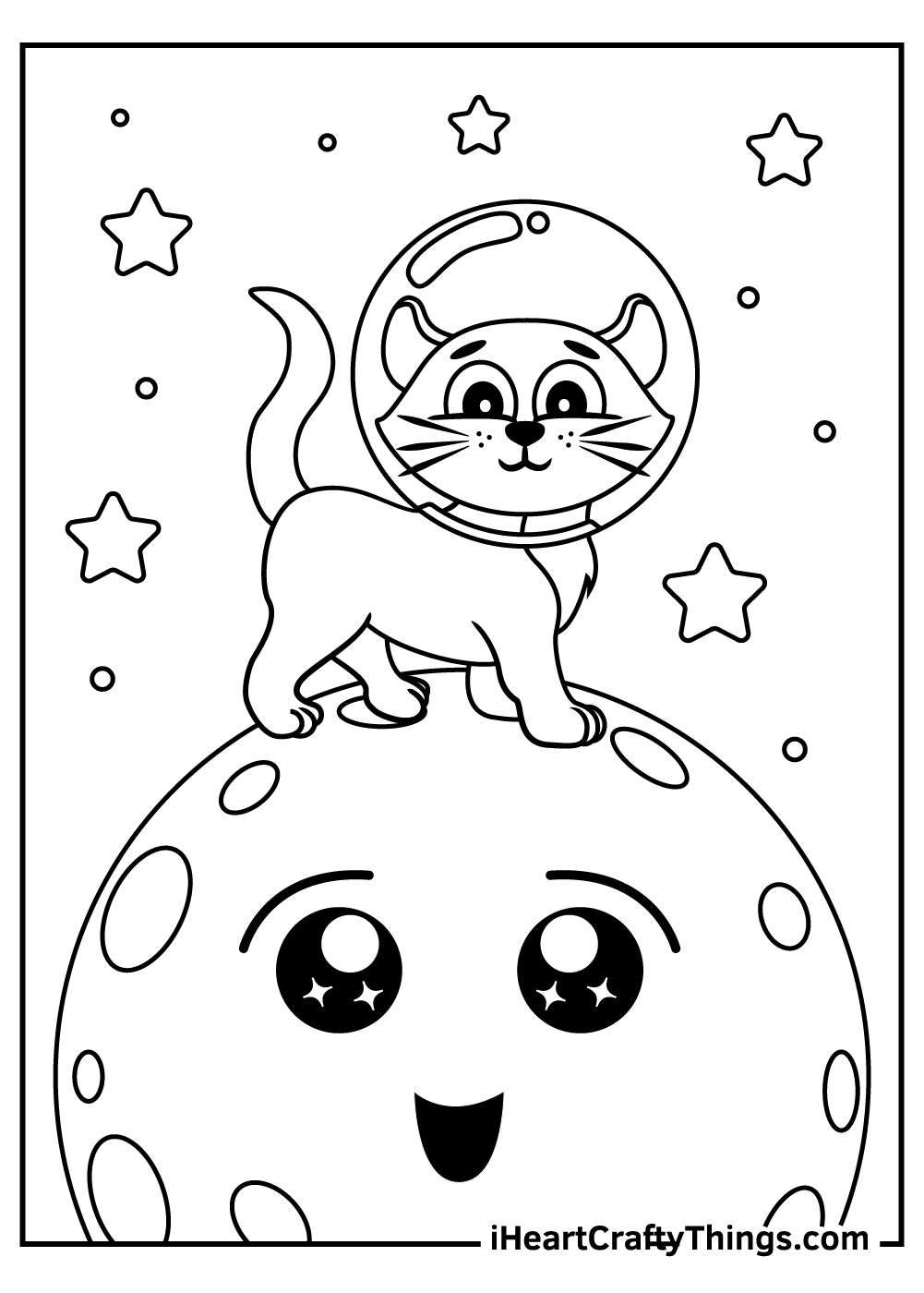 Moon coloring pages free printables