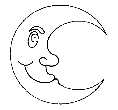 Moon coloring page