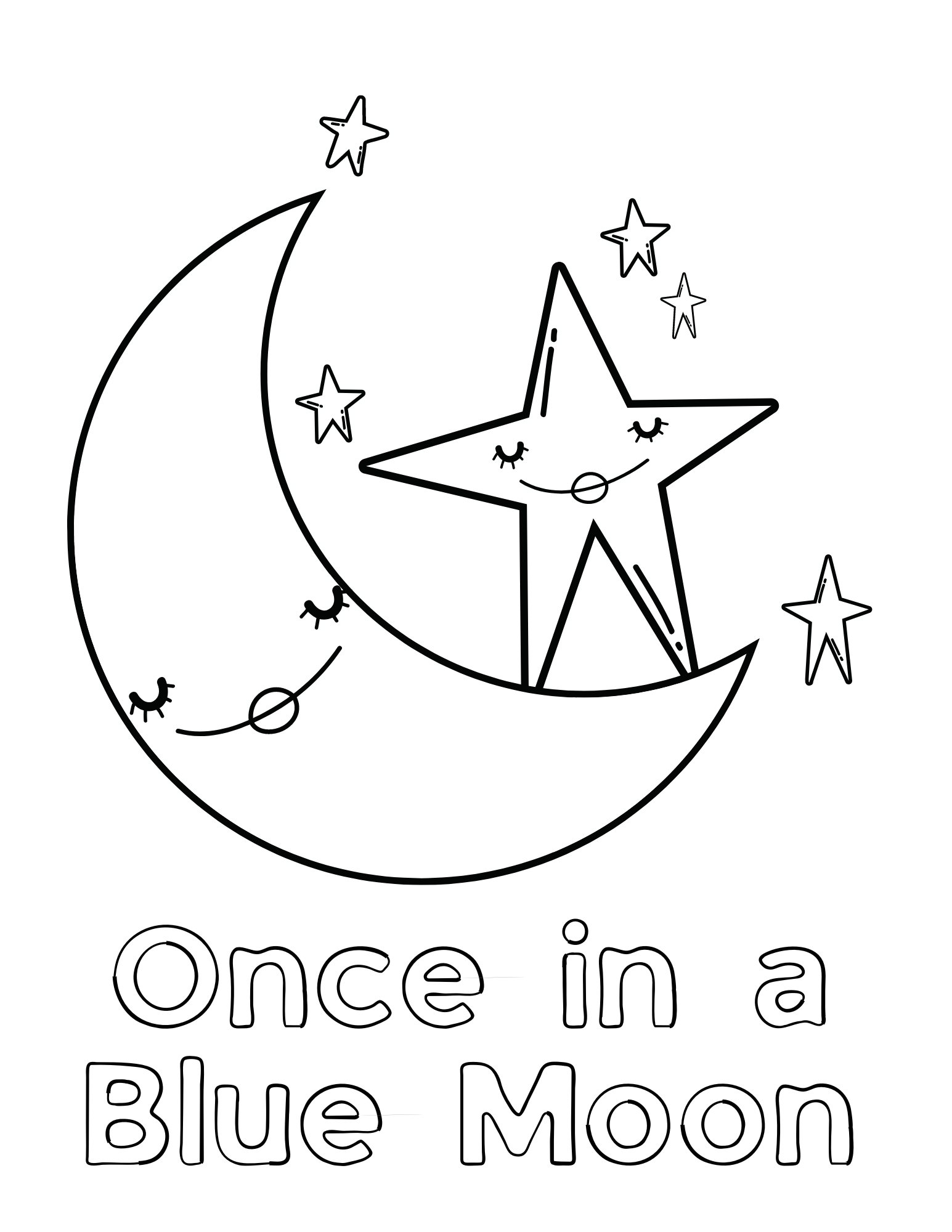 Free moon coloring pages for kids and adults