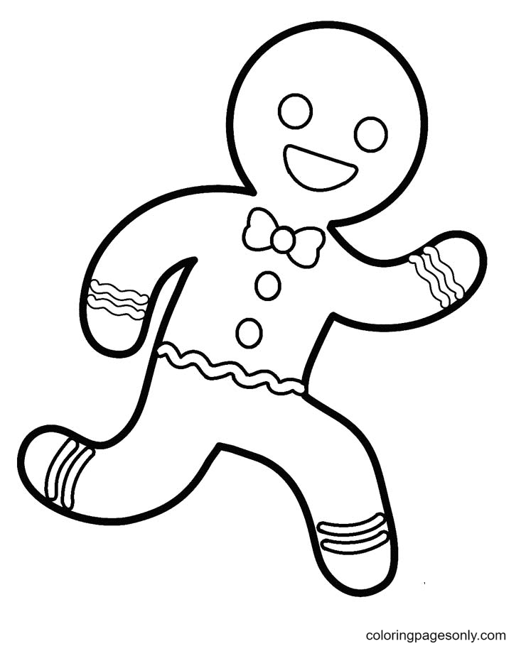 Gingerbread man coloring pages printable for free download