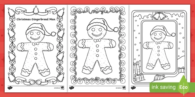 Christmas gingerbread man louring activity teacher made