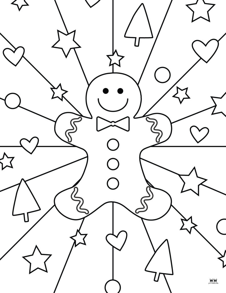 Gingerbread man coloring pages