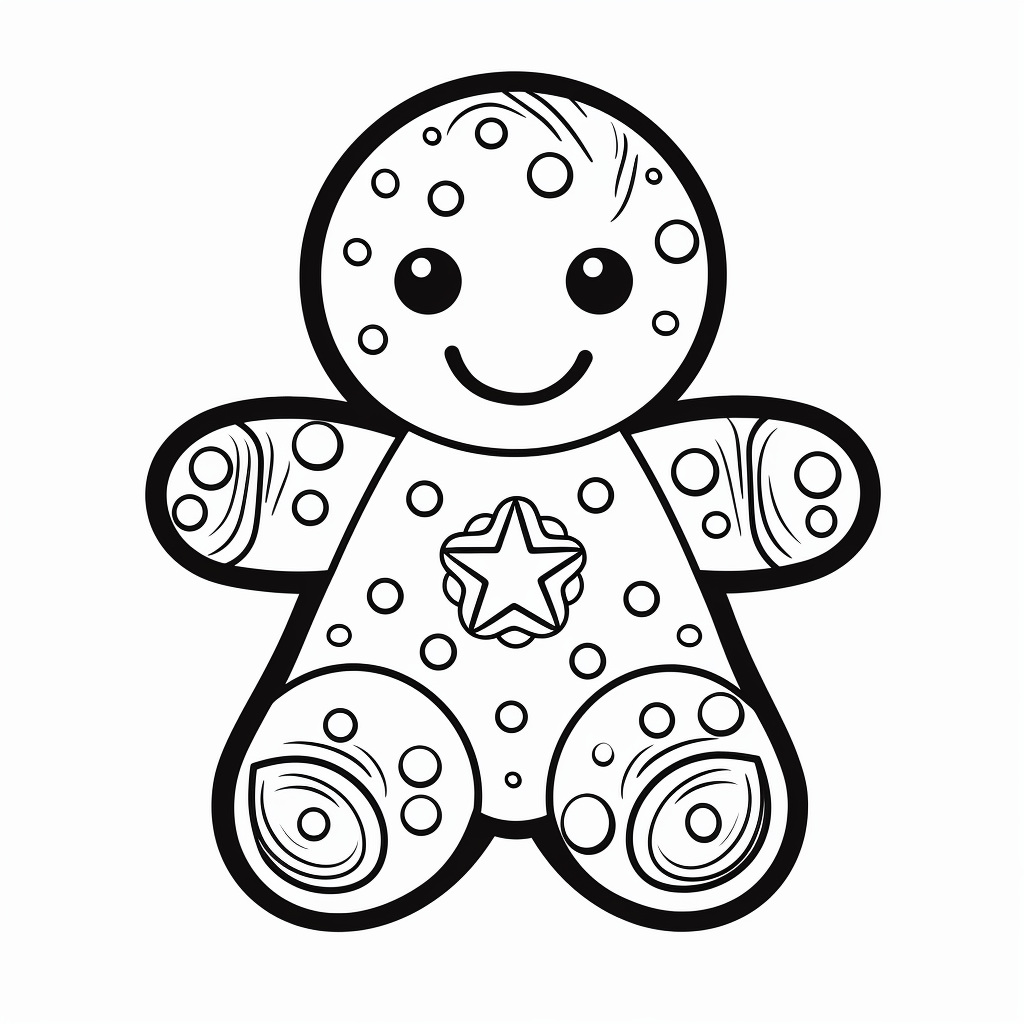 Gingerbread man coloring pages