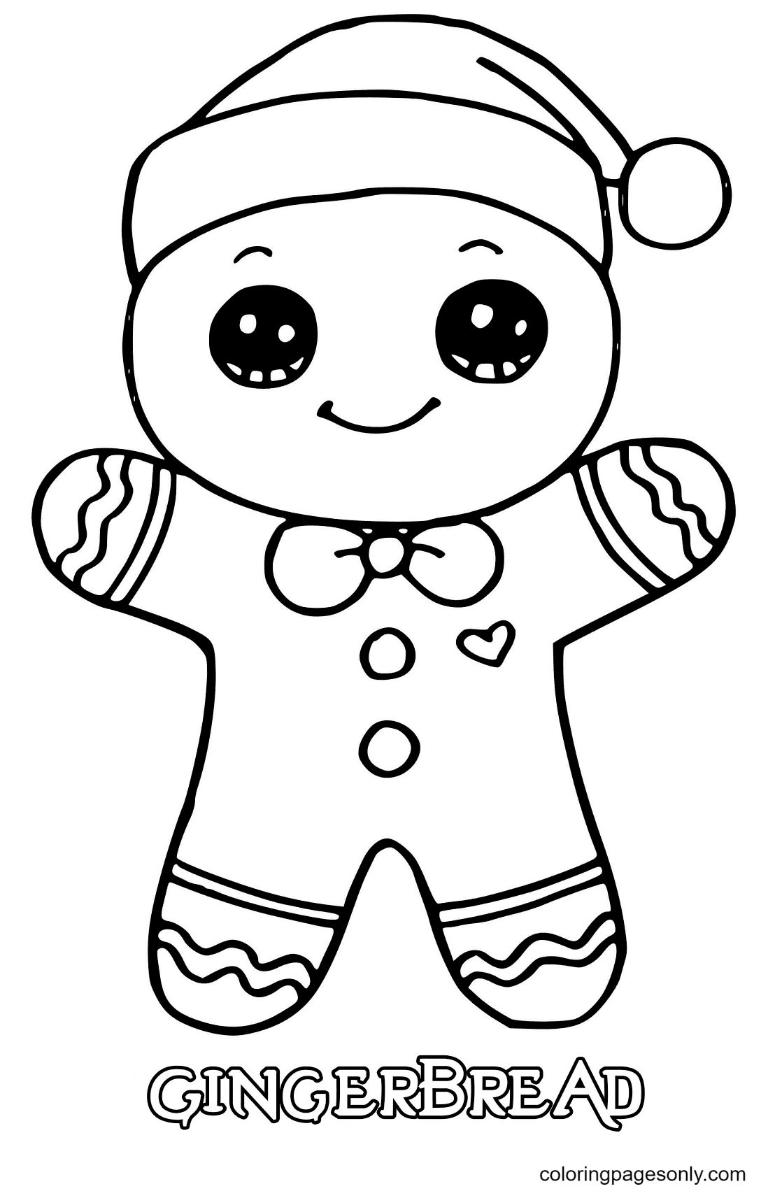 Gingerbread man coloring pages printable for free download