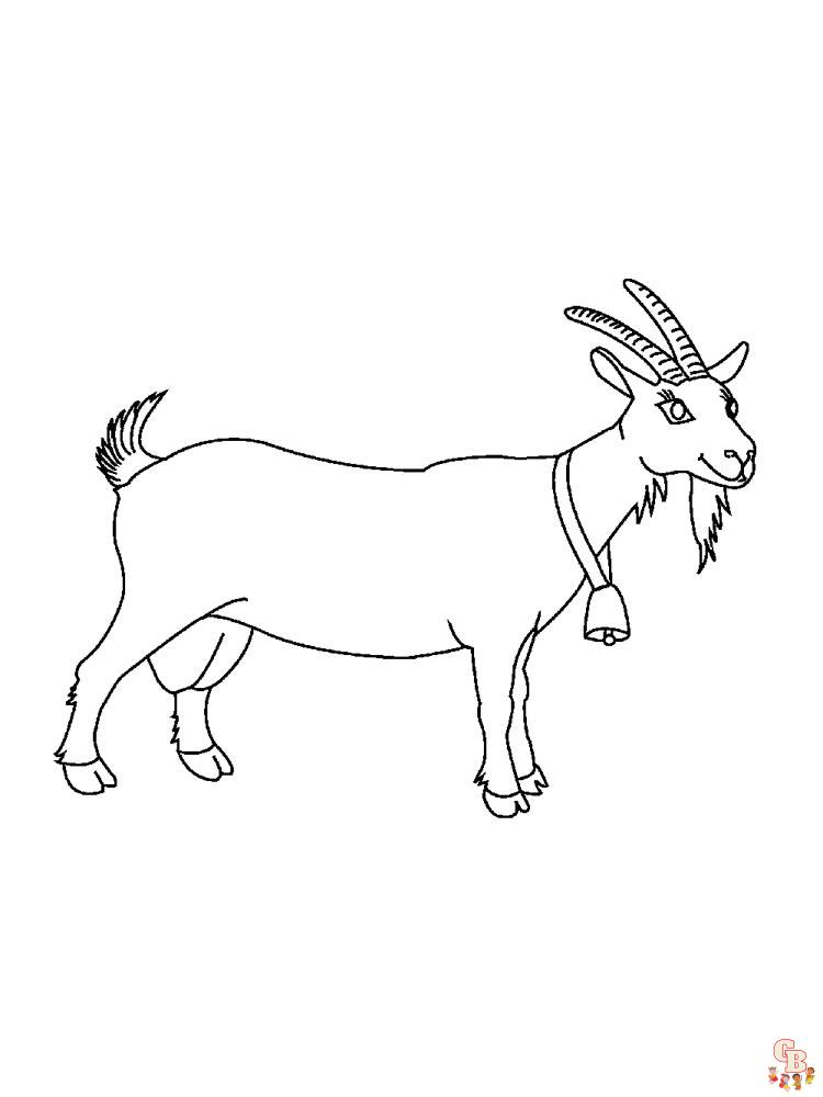 Goats coloring pages for kids