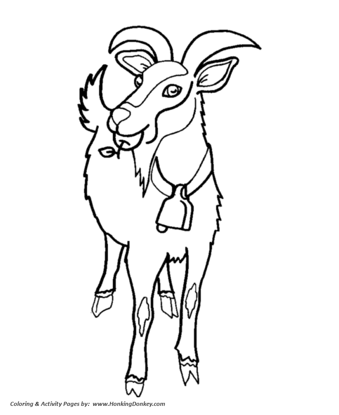 Wild animal coloring pages herd of goats coloring page and kids activity sheet