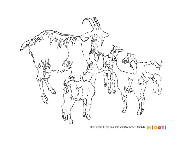 Goat coloring pages â